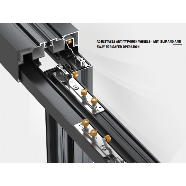 Six Track Suspended Sliding Window