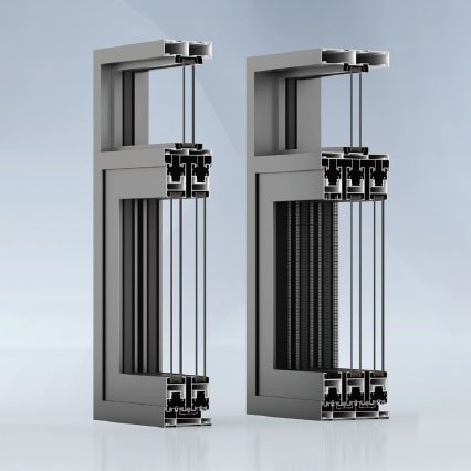 Multiple Tracks Aluminum Sliding Door