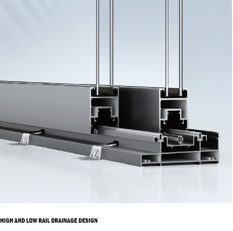 Multiple Tracks Aluminum Sliding Door