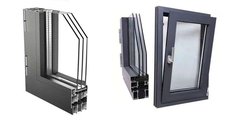 Narrow Frame Triple-Glazed Aluminum Casement Windows